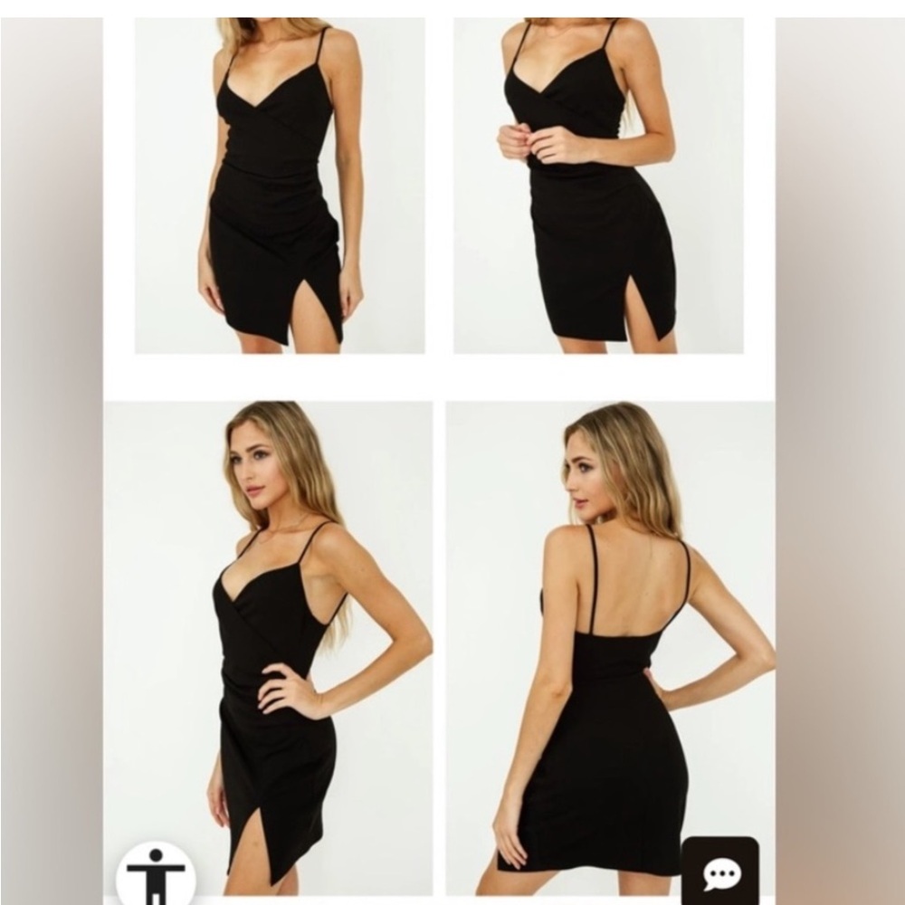 Elegant Black Spaghetti Strap Dress